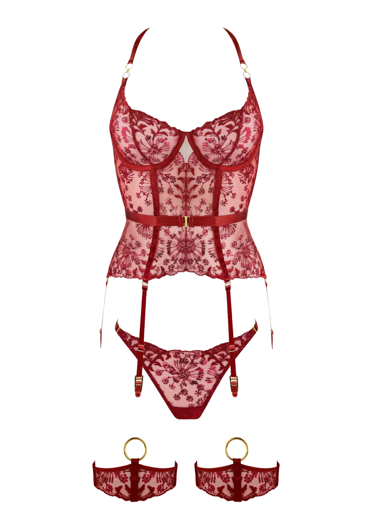 Lace Reverie - Burnt Red
