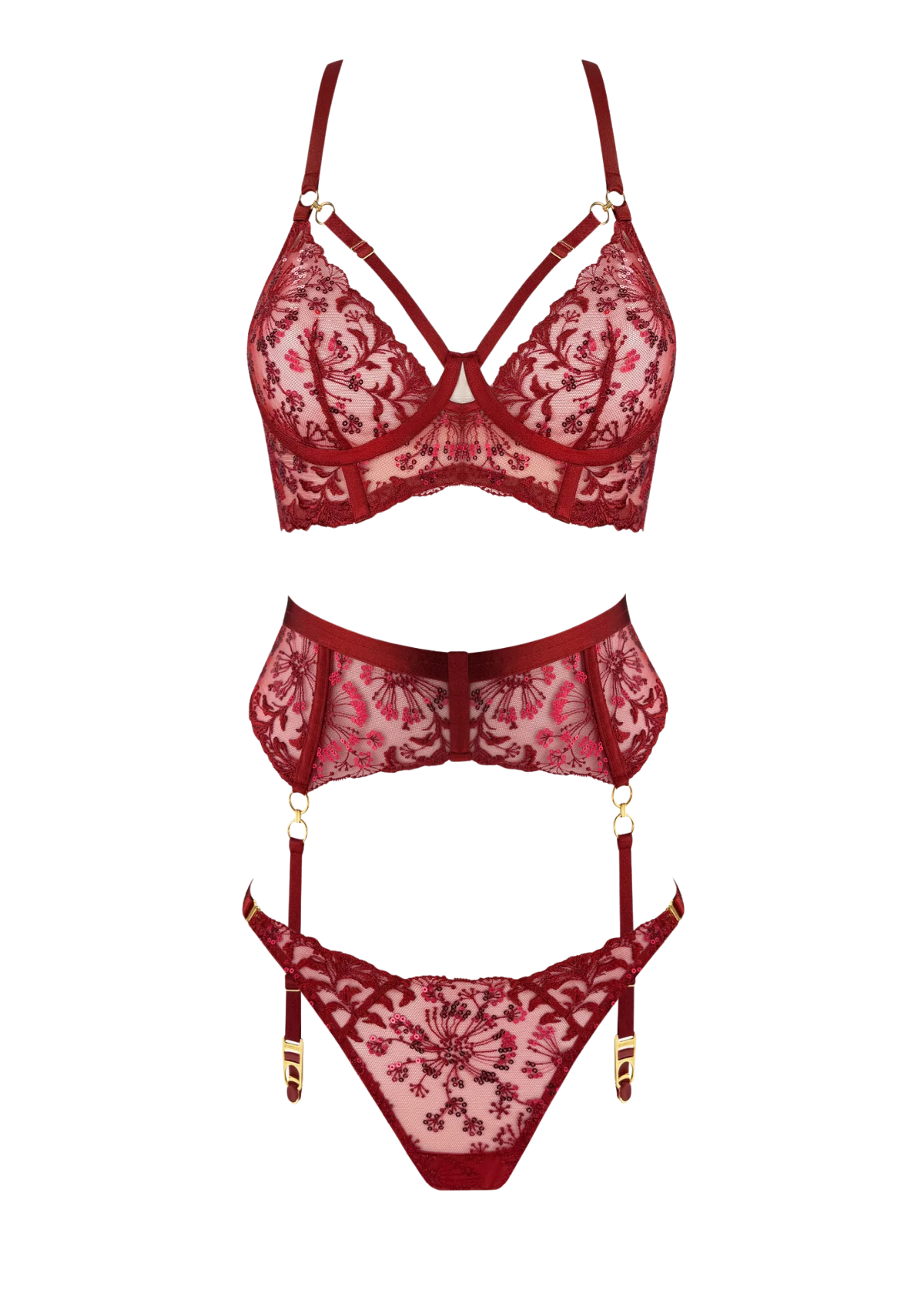 Midnight Bloom - Burnt Red