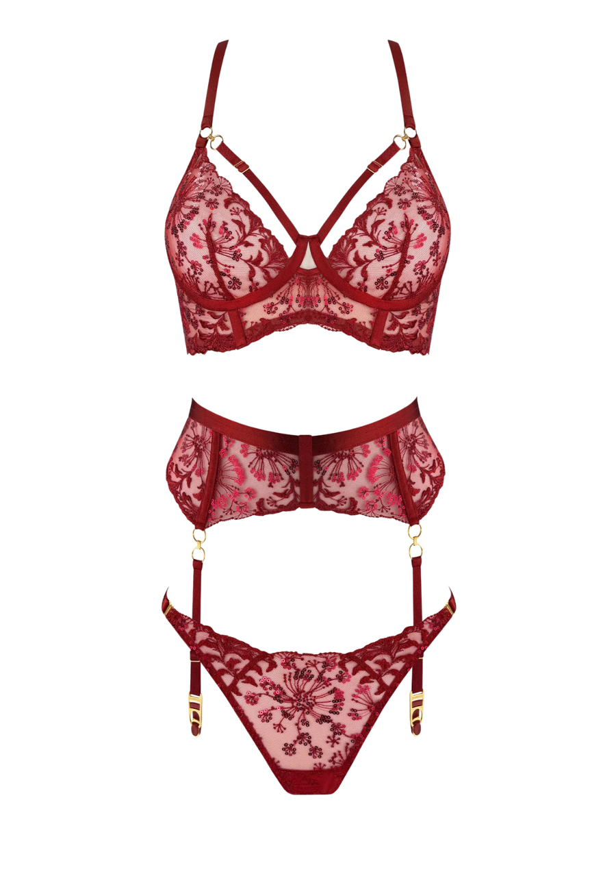 Midnight Bloom - Burnt Red